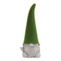 Set of Two Green Terracotta Standing Gnome Tabletop Sculpture