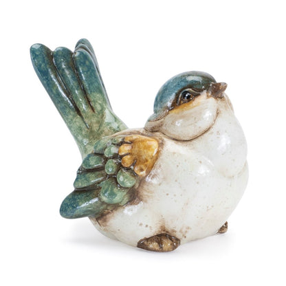 Set of Six Blue Terracotta Figurine Tabletop Sculpture