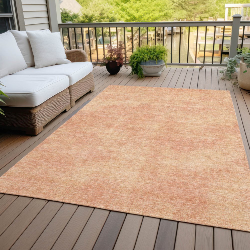 3' X 5' Peach Washable Indoor Outdoor Area Rug