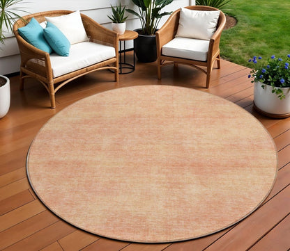 3' X 5' Peach Washable Indoor Outdoor Area Rug