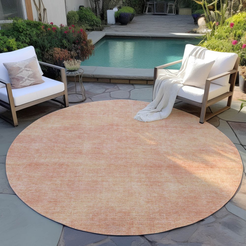 3' X 5' Peach Washable Indoor Outdoor Area Rug