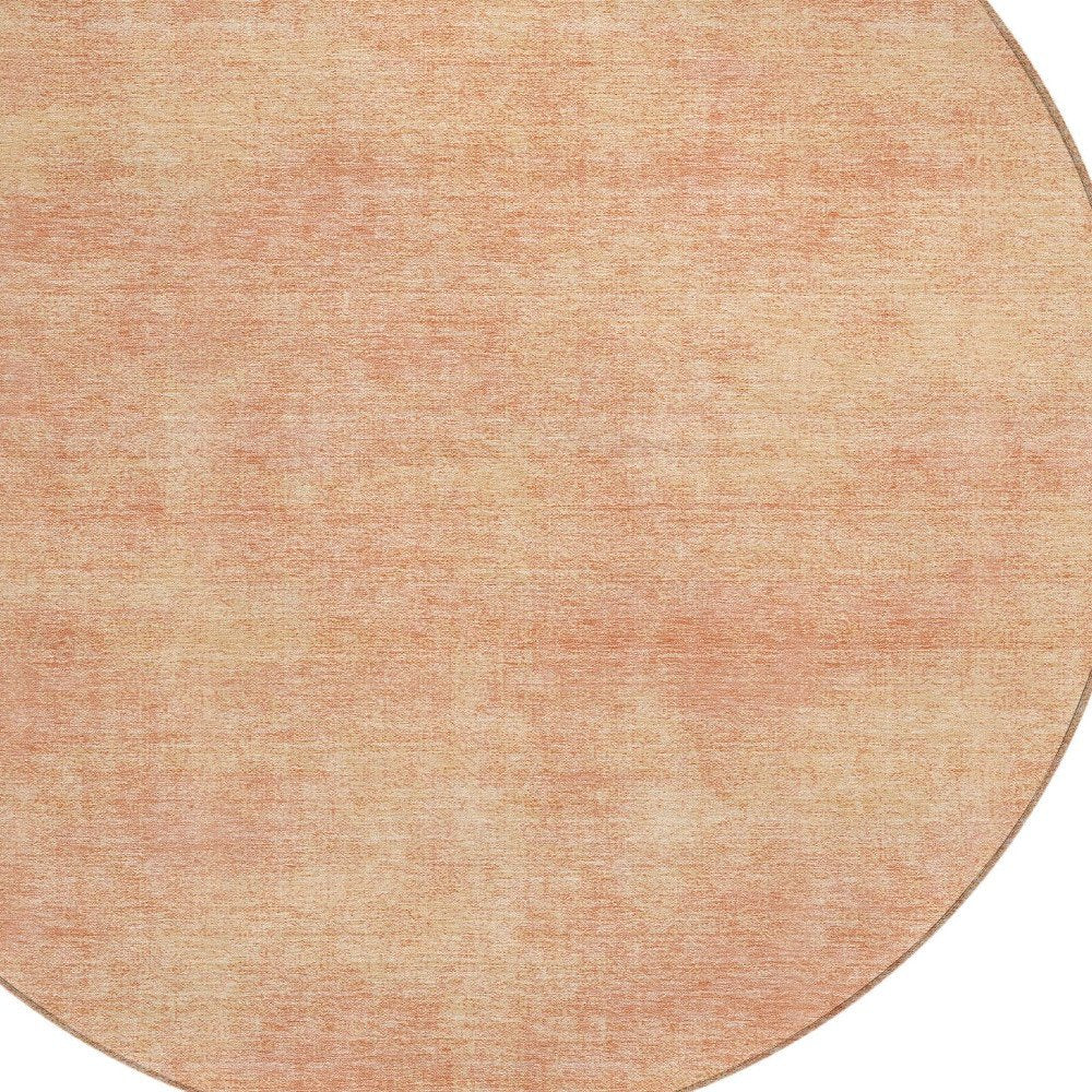 3' X 5' Peach Washable Indoor Outdoor Area Rug
