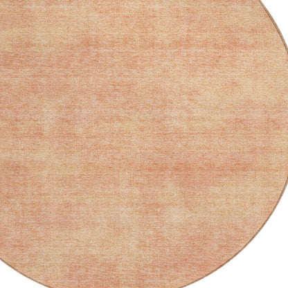 3' X 5' Peach Washable Indoor Outdoor Area Rug