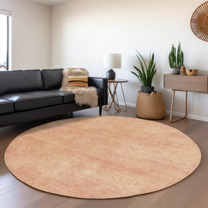 3' X 5' Peach Washable Indoor Outdoor Area Rug
