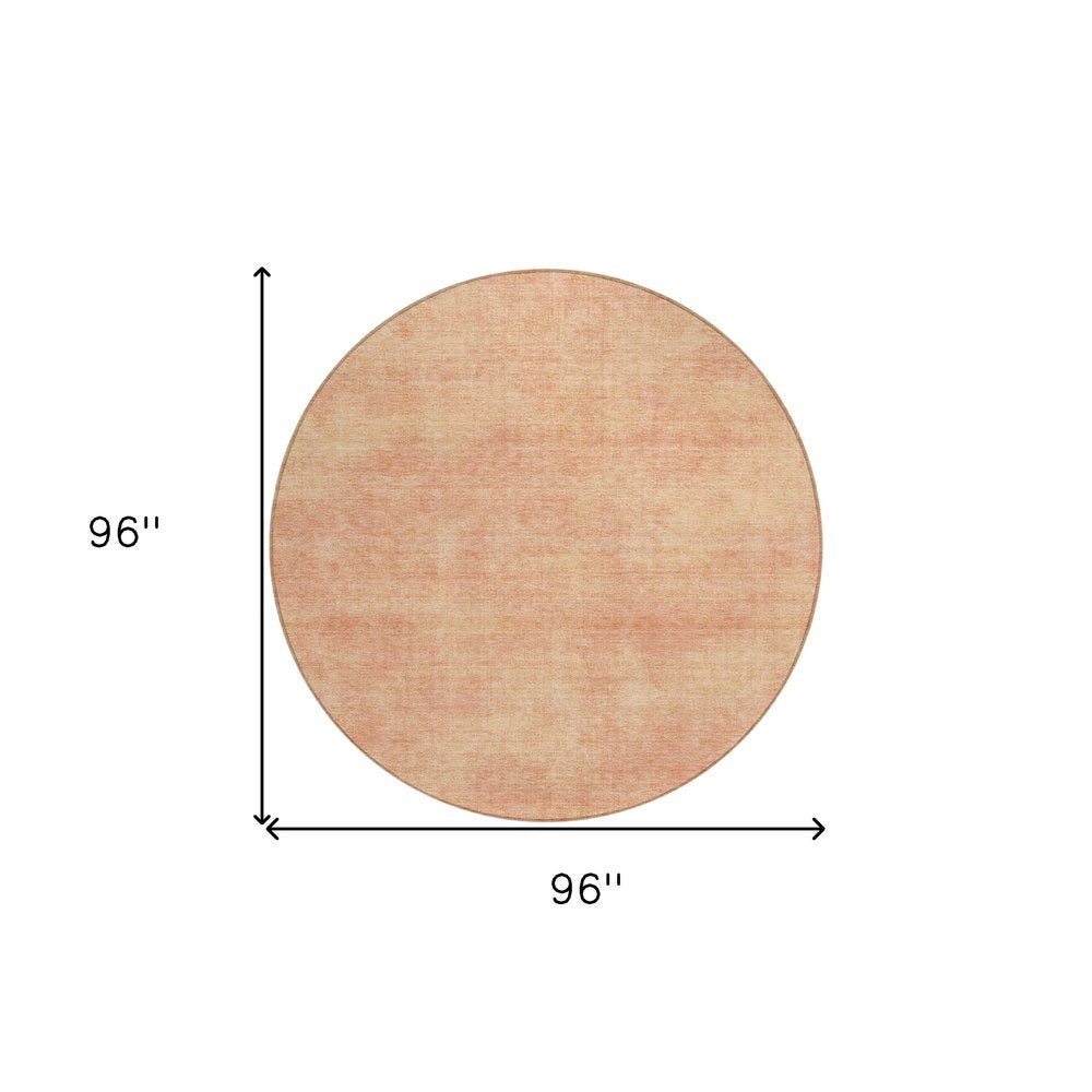 3' X 5' Peach Washable Indoor Outdoor Area Rug