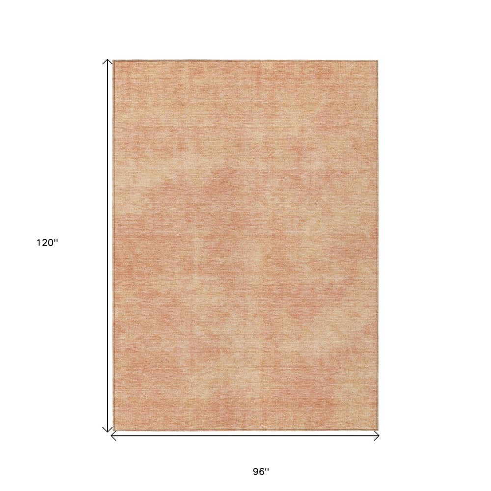 3' X 5' Peach Washable Indoor Outdoor Area Rug