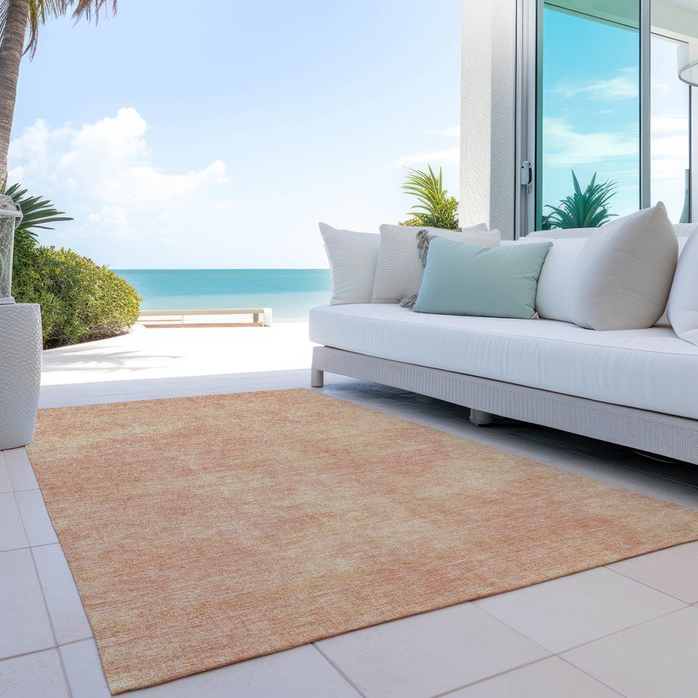 3' X 5' Peach Washable Indoor Outdoor Area Rug