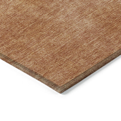 3' X 5' Brown Washable Indoor Outdoor Area Rug