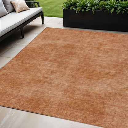 3' X 5' Brown Washable Indoor Outdoor Area Rug