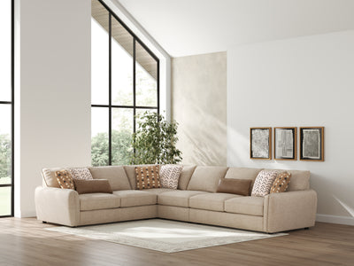 Evee Outdoor & More - Ashley Furniture - Seyler Sectional - LAF 4-Piece Sectional / Sand - 61405S2