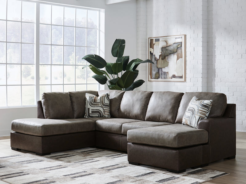 Evee Outdoor & More - Ashley Furniture - Castille Way Sectional - RAF 2-Piece Sectional with Chaise - PC62703S1