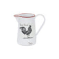 8" Black And White Metal Farm Fresh Chicken Decorative Jug