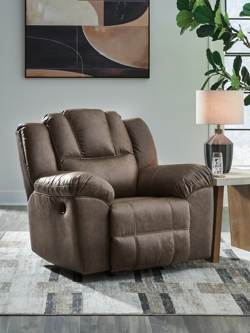 Evee Outdoor & More - Ashley Furniture - Lowilla Living Room - Rocker Recliner / Driftwood - PC6450625