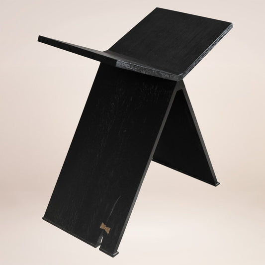41" Black Wood One Tier Bookcase