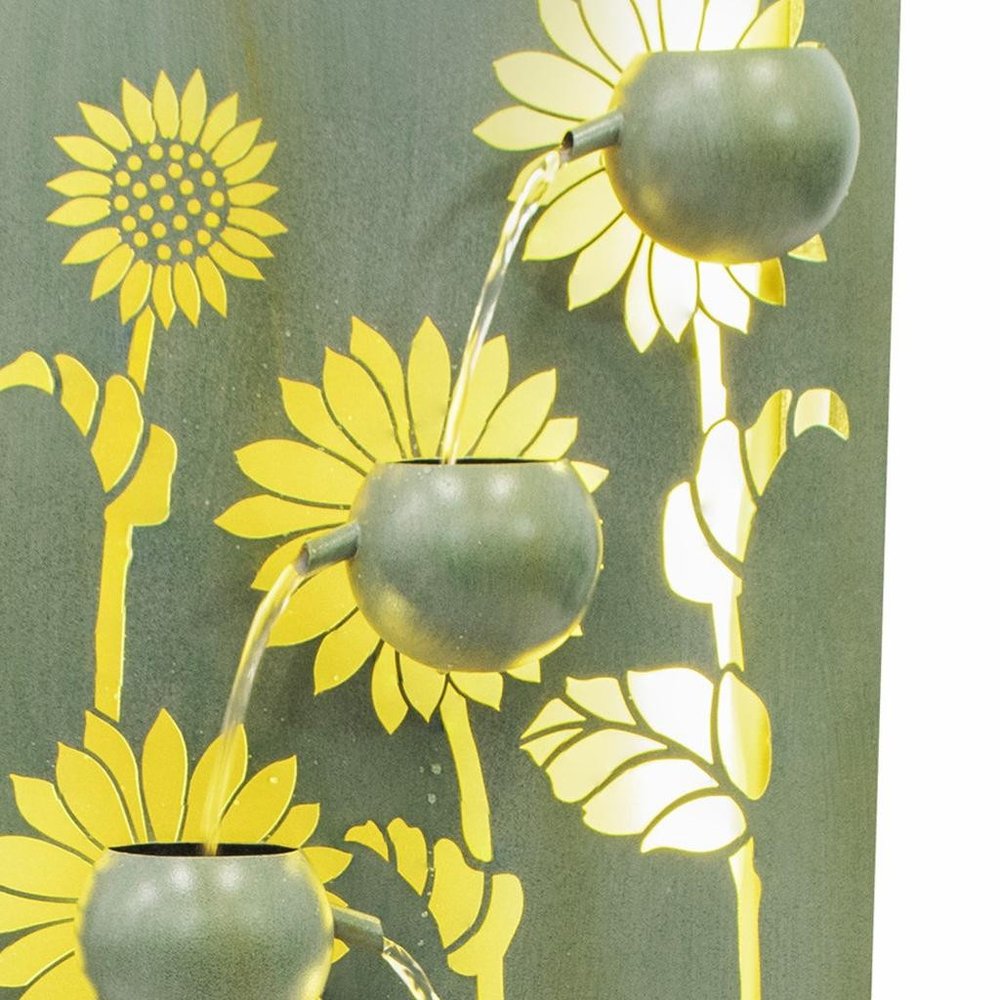 49" Light Green Steel LED lights Garden Art