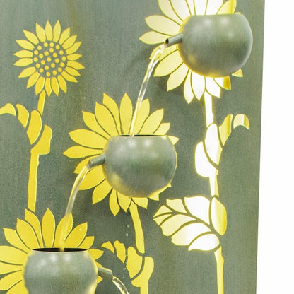 49" Light Green Steel LED lights Garden Art