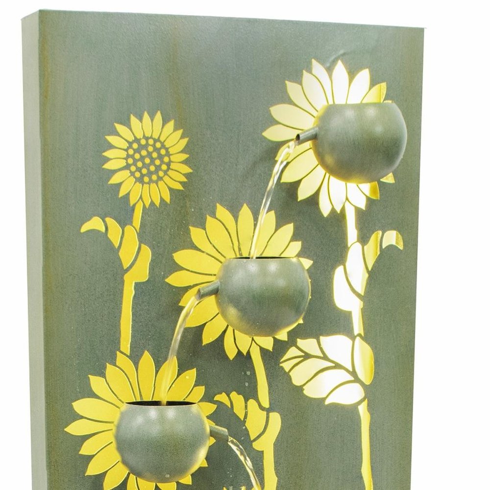 49" Light Green Steel LED lights Garden Art