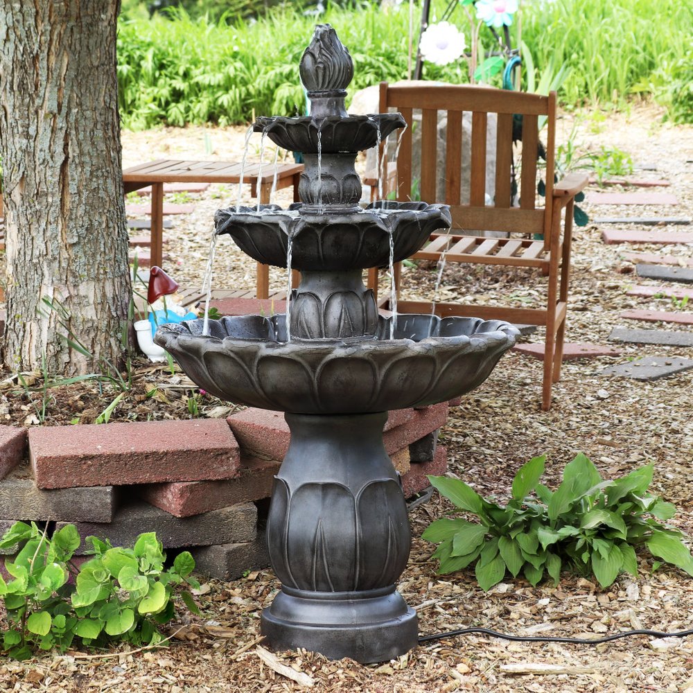 46" Dark Brown Polyresin Garden Art