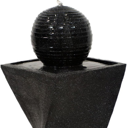 32" Black Heavy Duty Plastic LED lights Garden Art