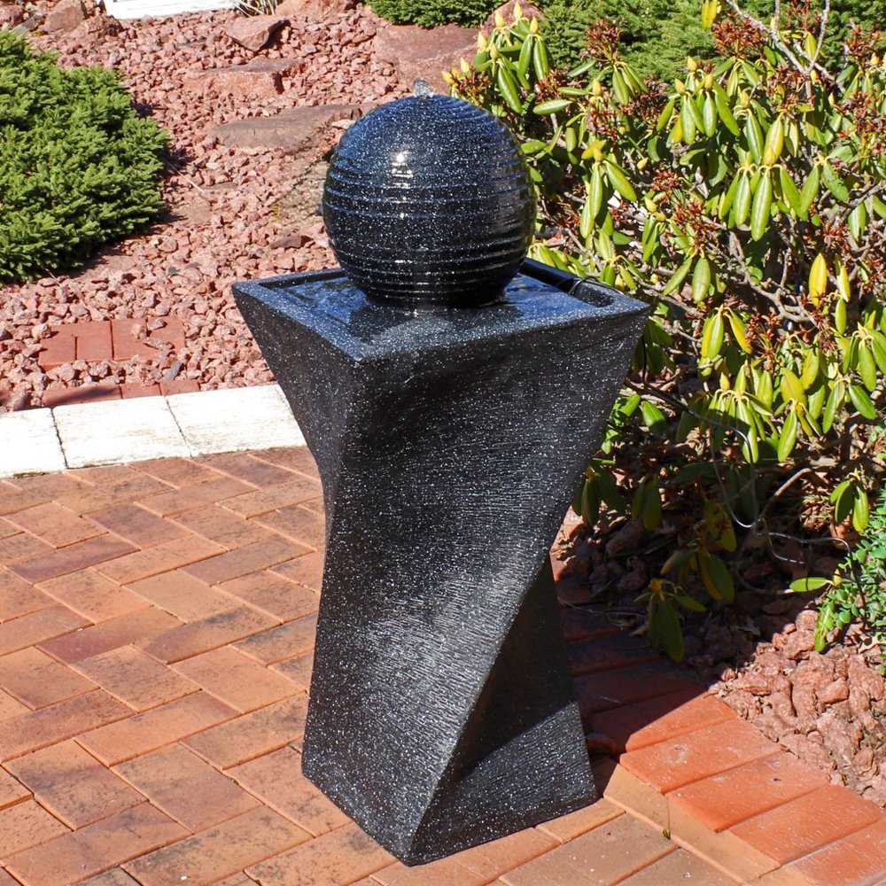 32" Black Heavy Duty Plastic LED lights Garden Art