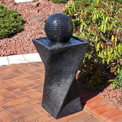 32" Black Heavy Duty Plastic LED lights Garden Art