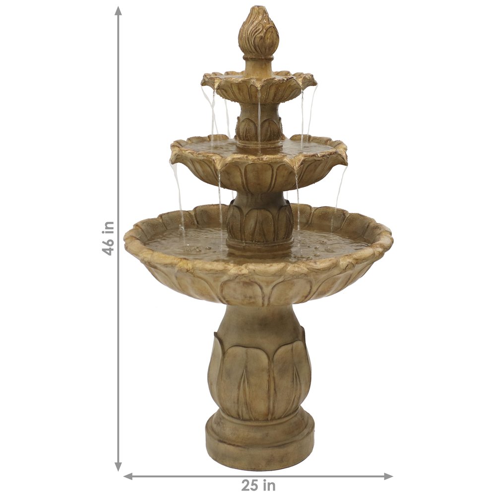 46" Taupe Polyresin Garden Art