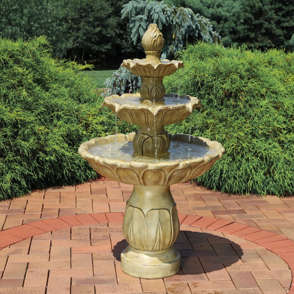 46" Taupe Polyresin Garden Art