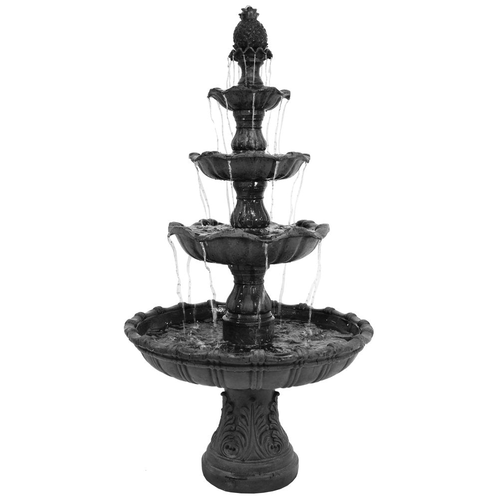 80" Black Polyresin Garden Art