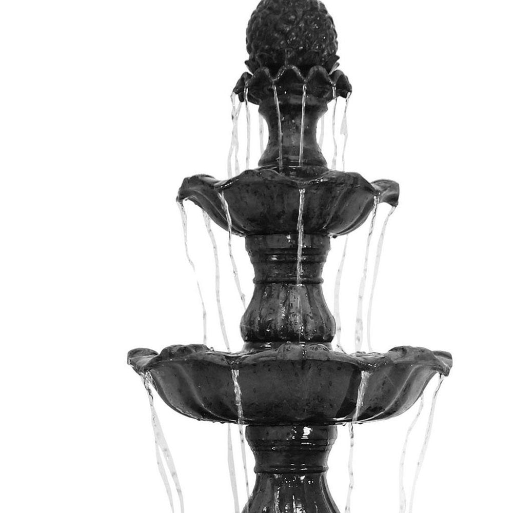 80" Black Polyresin Garden Art
