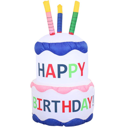 49" White Polyester Birthday LED lights Garden Art