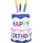 49" White Polyester Birthday LED lights Garden Art