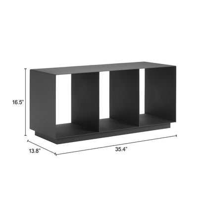 36" Charcoal Aluminum Outdoor Coffee Table