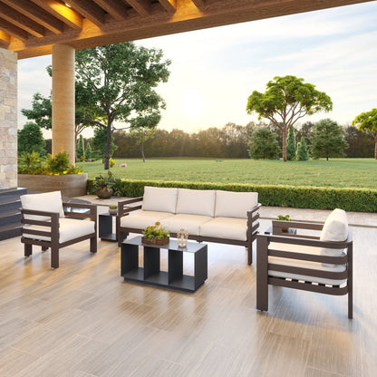 36" Charcoal Aluminum Outdoor Coffee Table