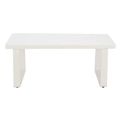 43" White Aluminum Outdoor Coffee Table