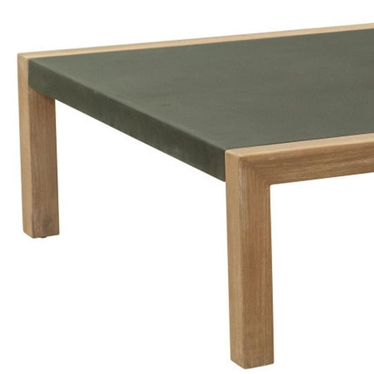 36" Gray Square Concrete Outdoor Coffee Table