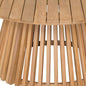 32" Natural Rounded Solid Wood Outdoor Coffee Table