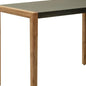 56" Gray And Natural Faux Concrete And Solid Wood Outdoor Bar Table