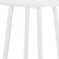 24" White Aluminum Slat Rounded Outdoor Bar Table