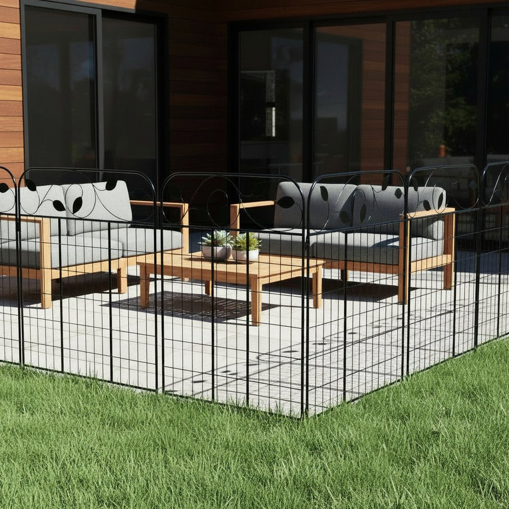 Black Steel Garden Stake