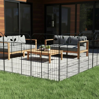 Black Steel Garden Stake