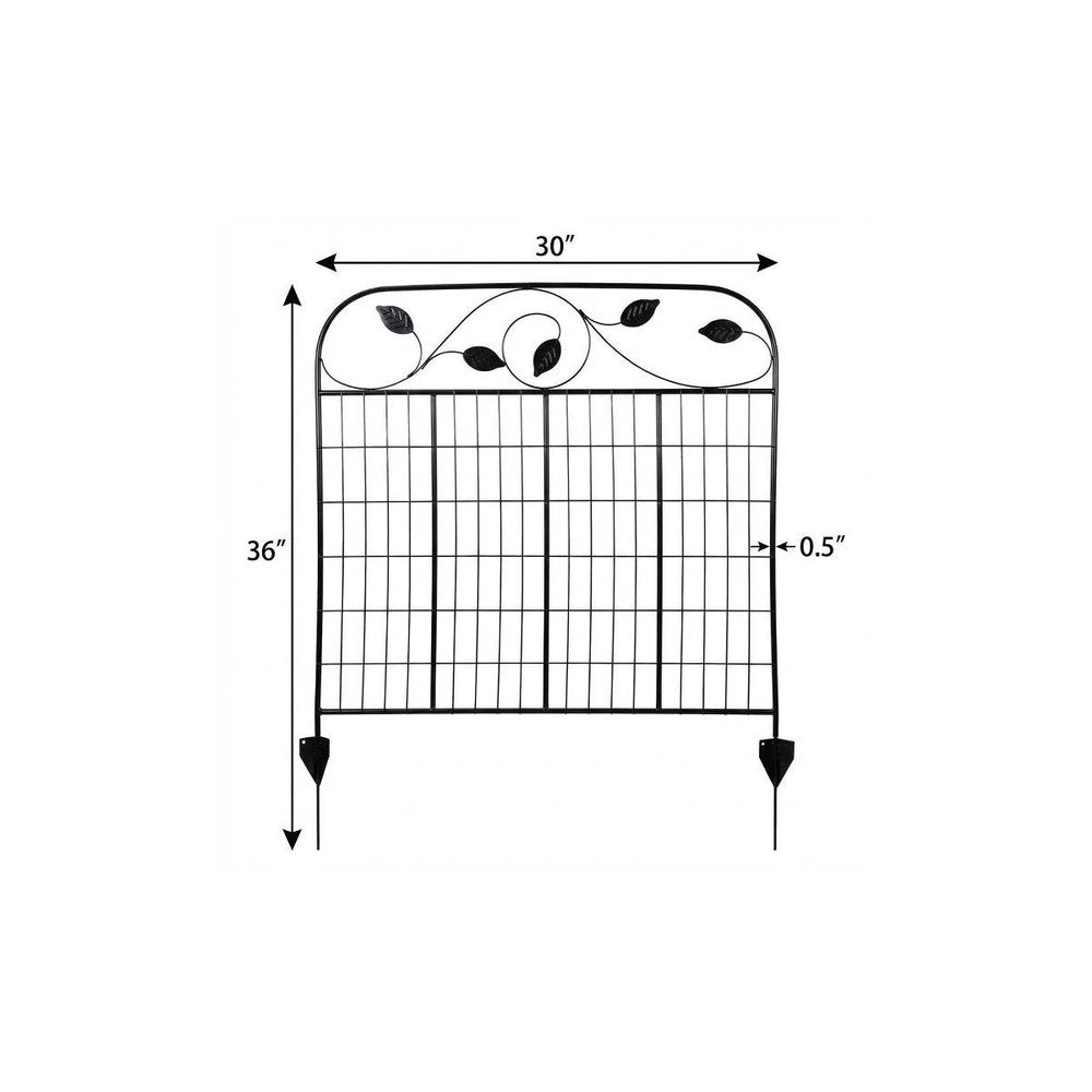 Black Steel Garden Stake