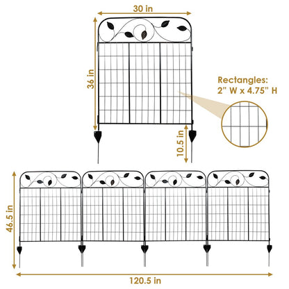 Black Steel Garden Stake