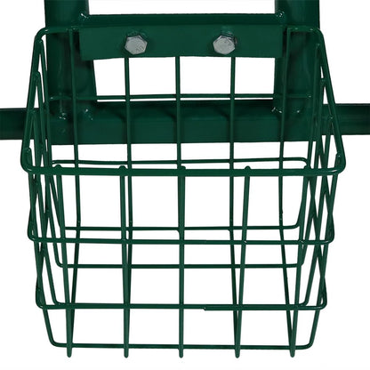18" Green Steel Garden Stool