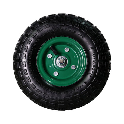 18" Green Steel Garden Stool