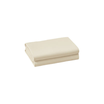 Set of Two Ivory Cotton King Pillowcases