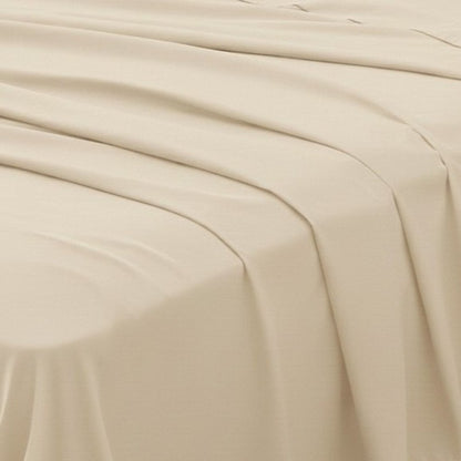 Set of Two Ivory Cotton King Pillowcases