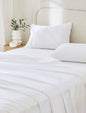 Set of Two White Cotton Queen Pillowcases