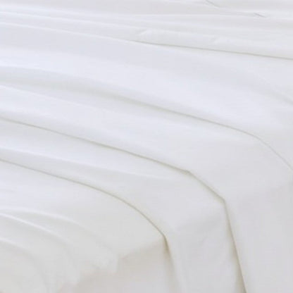 Set of Two White Cotton Queen Pillowcases