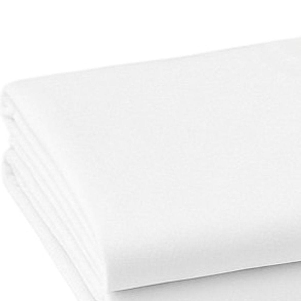 Set of Two White Cotton Queen Pillowcases