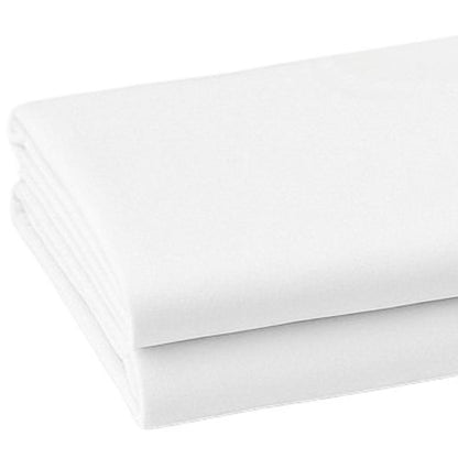 Set of Two White Cotton Queen Pillowcases